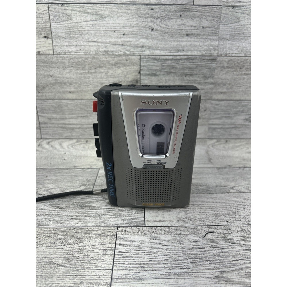 Sony TCM-20DV Clear Voice VOR Cassette Voice Tape Recorder‎ Speaker Tested Works